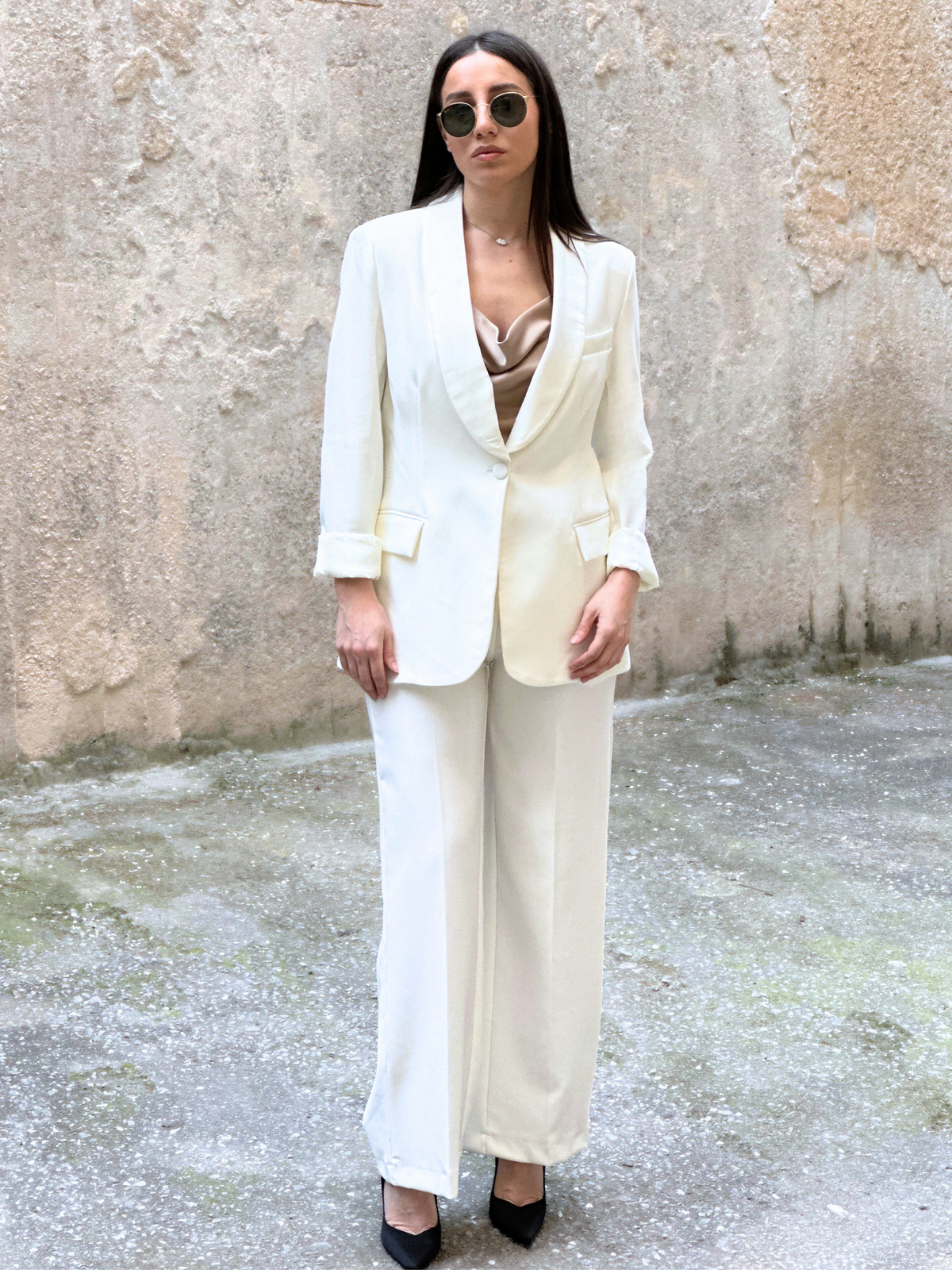 Λευκό Σετ Κουστουμιού - White Tailored Suit