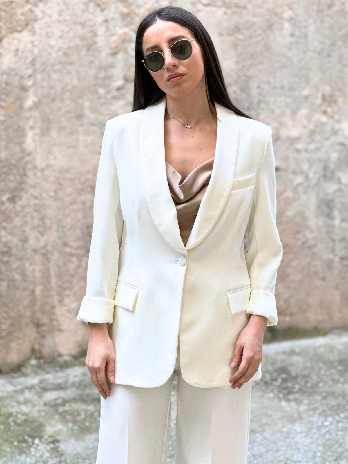 Λευκό Σετ Κουστουμιού - White Tailored Suit